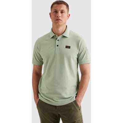 PME legend groene heren polo   Rib kraag   Regular fit   Geen zakken   Structuur patroon   Knoopsluiting   Duurzaam   Korte mouw Groen M