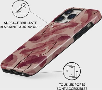 BURGA Telefoonhoesje voor iPhone 14 PRO MAX - Schokbestendige Hardcase Hoesje - Tender Kiss