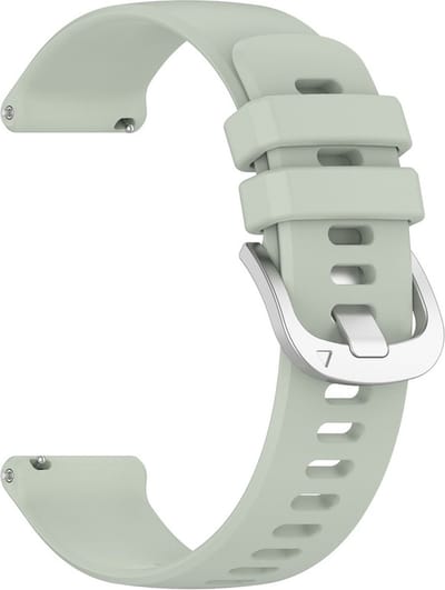 Siliconen bandje - geschikt voor Garmin Venu (2 Plus) / Venu SQ (2) / Vivomove (Style - Sport) / Vivoactive 3 / 5 / 6 / Forerunner 55 / 165 / 245 / 645 / 570 - 42mm - zacht groen