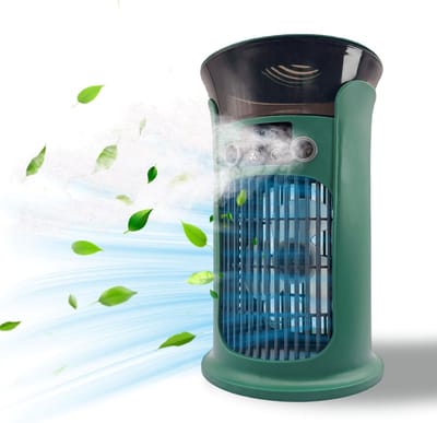Draagbare airconditioning-ventilator, USB-aangedreven luchtkoeler, luchtbevochtiger, persoonlijke mini-luchtkoeler, ultra-stille koelventilator voor familie, reizen