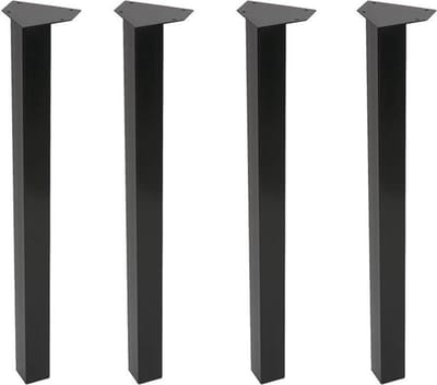 FLE - Stalen meubelpoot zwart vierkant 5 bij 5 cm en hoogte 72 cm (koker 5 x 5 cm) - 4 stuks