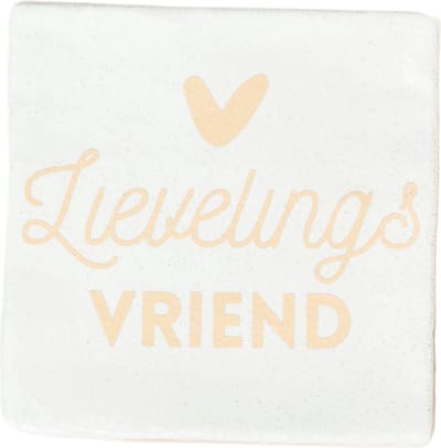 Lottea Tegeltje met tekst ´Lievelings vriend´ - tegeltje, tegeltjes met tekst, tegeltjes met spreuken, vriendschap cadeau