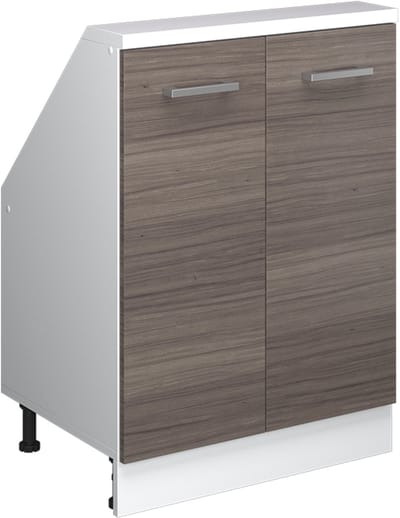 Vicco Rion Kast voor schuine wand – met 2 deuren Edel grijs/wit