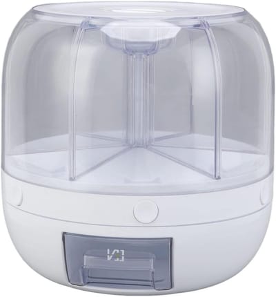 Rotary Graan Dispenser met 360° Draaiing en Vochtbestendige Tray voor Rijst en Kleine Bonen (5kg)