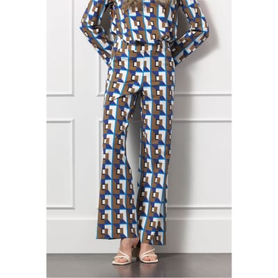Studio Anneloes Marilon Graphic Trousers Multi Color Größe: XS | Ausgestellte Hosen Outlet | Damen