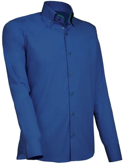 Giovanni Capraro 916-55 Heren Shirt 55/45% Katoen/Polyester | Let op: KORTE MOUW!! | Maat L