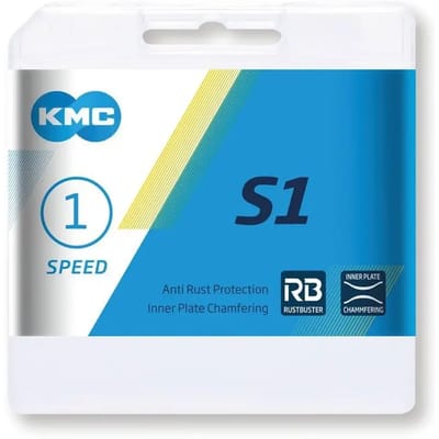 KMC ketting - singlespeed - roestbestendig - 112 schakels - mat zilver