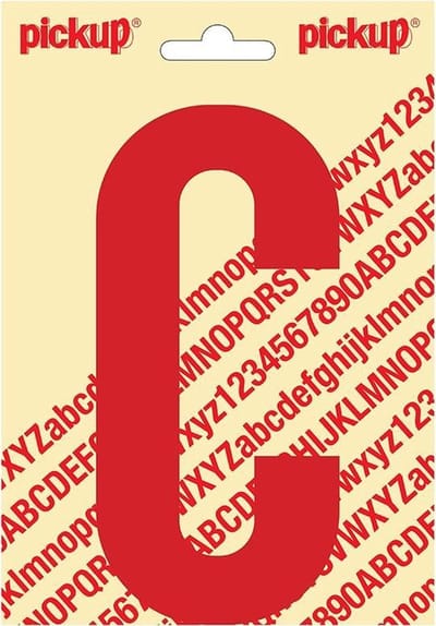 Pickup plakletter Nobel 150mm rood C - 31022150C