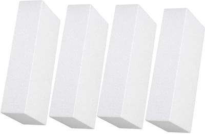 Piepschuim vormen - rechthoek - 4x - 10 x 20 x 4 cm - styropor hobby / DIY vorm - basis knutselfiguren