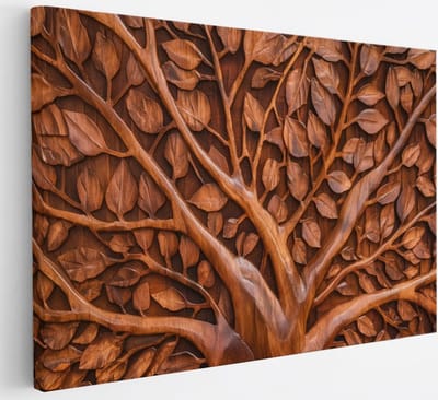 Saammp Canvas Schilderij - Gedroogde Boom - Landschap - Natuur - 30x20 - Foto op canvas - Wanddecoratie - Muurdecoratie Woonkamer - Slaapkamer decoratie - Canvas Print