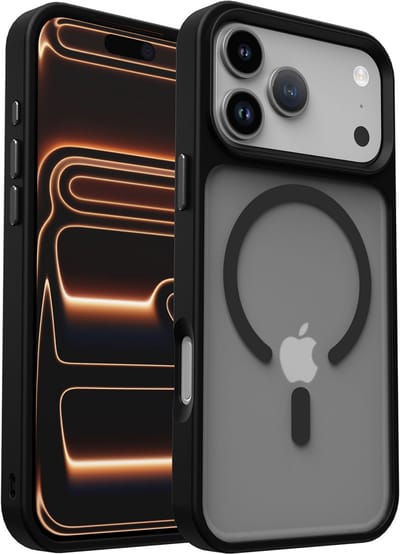 YPCd MagSafe Backcover Geschikt voor Apple iPhone 17 Pro – Shockproof TPU - Hard PC Achterkant – Sterke MagSafe Magneet – Camera Bescherming – Zwart