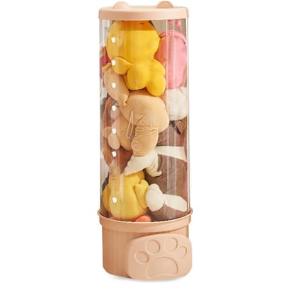Seau de Rangement pour Poupées Boîte de Rangement pour Jouets Épaissie Conteneur de Rangement Transparent pour Jouets en Peluche avec Couvercle M(315 X 180mm / 12.4 X 7.09in)