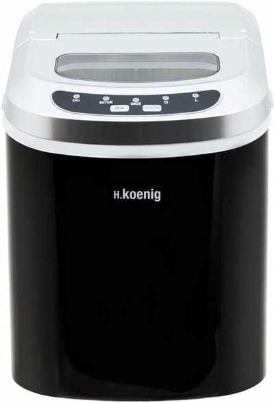 IJsblokjesmachine - IJsmaker - Drankjes Koelen - Twee Maten IJs - 12kg Per Dag - Zwart