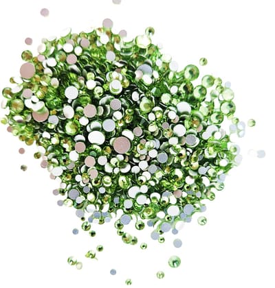 BamBella® - SS6 tot SS16 - Licht Groen - Plak strass Steentjes - 1440 stuks - strass stenen glitters nail art kleding versieren