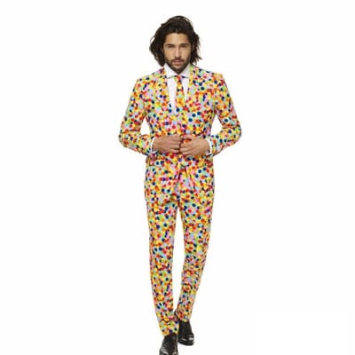 OppoSuits Confetteroni Confetti Pak - Carnaval Kostuum Voor Heren - Carnavalskleding - Gekleurd - Maat 46