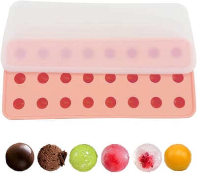 Dailygoods- Siliconen Vorm - Kleine Bal - 24 Holtes - BPA-vrij - Temperatuurbestendig - Geschikt voor Oven/Magnetron - Duurzaam - Bakvorm