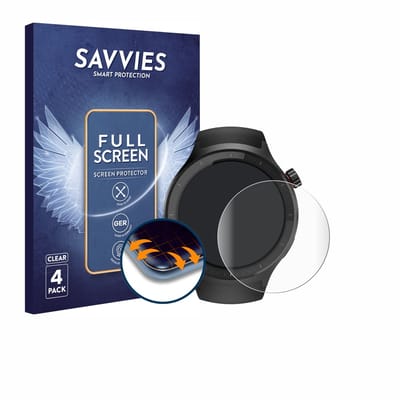 Savvies - Screenprotector voor Motorola Moto Watch 2026 - Folie Beschermfolie transparant volledig dekking 4 Stuks