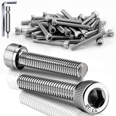 Ronte - Cilinderkopbouten M4 x 20 mm - Roestvrij staal - Set van 60 stuks