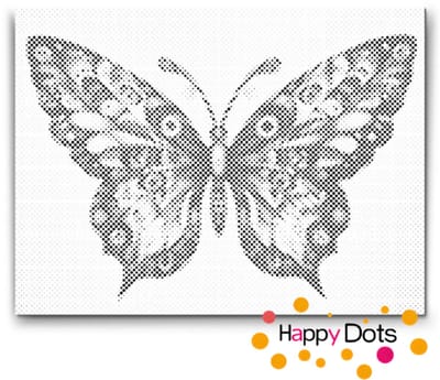 HappyDots DOT Painting Mandala Dieren 08 - Vlinder - 40x50cm