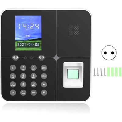 Intelligente Aanwezigheidsmachine Gezicht Vingerafdruk Wachtwoord Herkenning voor Kantoor Fabriek Hotel blue