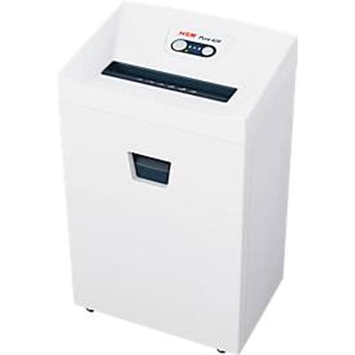 HSM Pure 420 papiervernietiger, veiligheidsniveau P4, deeltjes 4,5 x 30 mm, tot 35 liter, plastic & metaal, wit