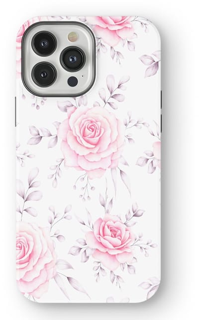 Bloemen Design Hoesje geschikt voor iPhone 13 Pro Max | Flower Print Tough Case met Mag | Shockproof | Bloemen Motief Backcover geschikt voor iPhone 13 Pro Max Rose Romance