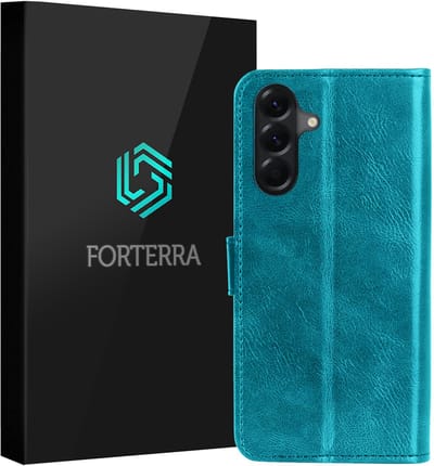 Hoesje Geschikt voor Samsung Galaxy A26 - Luxe Bookcase - Walletcase Hoes - Portemonnee - Cover - Turquoise