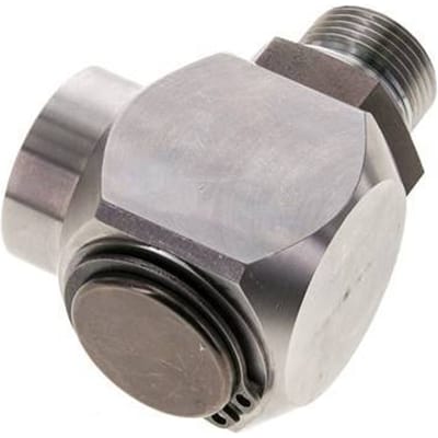 G 3/4'' M/F RVS Elbow 90deg Draaidoorvoer Hoge druk 250 Bar - Hydrauliek - FL2E-MF-SFP-034G-R