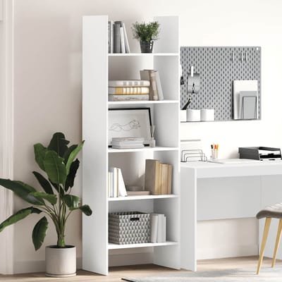 vidaXL - Boekenkast - 60x35x180 - cm - bewerkt - hout - wit