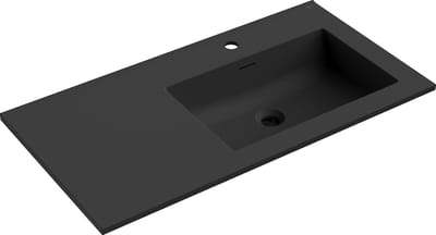 Mexen Otis inbouw wastafel rechts 91 x 46,5 cm, zwart mat - 25189071P