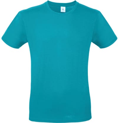 Classic E150 T-shirt B&C Collectie - Real Turquoise - Maat L