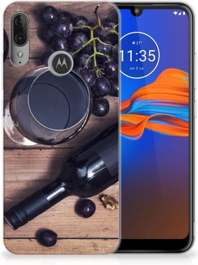 Motorola Moto E6 Plus Siliconen Case Wijn