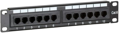 DSIT 10 inch CAT6 UTP patchpaneel - 12 poorts