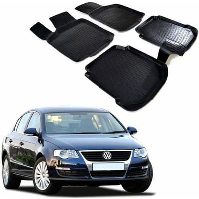 SCOUTT Tapis de sol 3D Volkswagen PASSAT B6 - Caoutchouc Premium - Noir - Sur mesure noir