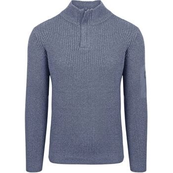 Suitable Mou Half Zip Trui Blauw - Maat XXL - Heren - Quarter zip - Schipperstrui met rits - Volwassen mannen
