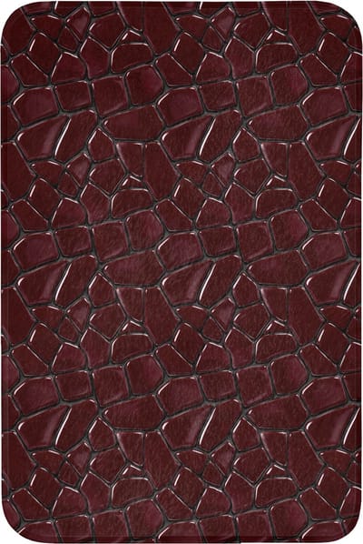 Badmat 60x90 cm - Antislip - Mozaïek - Tegel - Bordeauxrood - Badmatten voor badkamer - Badkamermat - Douchemat - Badkamer mat