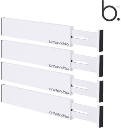 Brosendaal Lade organizer – Ladeverdeler verstelbaar - 27,5–43,5 cm – Voor Keuken, Slaapkamer en Kantoor – 4 stuks
