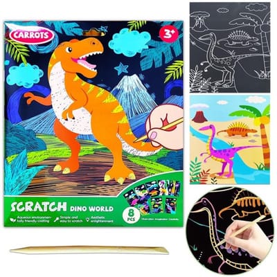 Scratch Art Notebook - Kraspapier - Creatief speelgoed voor kinderen - Zwart - Krabbladen - Ontwikkeling en plezier - Geschikt voor binnen