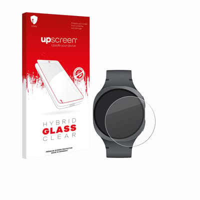 upscreen - Screenprotector voor Samsung Galaxy Watch 8 (40 mm) - Folie Beschermfolie Beschermglas transparant