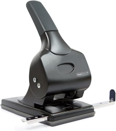 Tweegats Perforator Zware Last Aluminium 65 Vel Ponscapaciteit Zwart