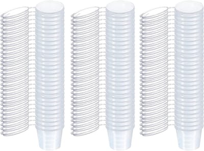 Set van 50 Lekvrije Plastic Bewaarcontainers met Deksel, 100 ml - Perfect voor Sauzen, Dips en Snacks