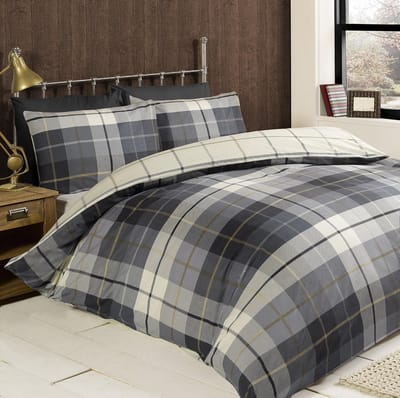 SnelShoppen - Rapport Home Lomond 100% Geborsteld Katoenen Dekbedovertrekset Blauw Eenpersoons - Ideaal voor Slapen, Kinderen, Gasten, en Meer