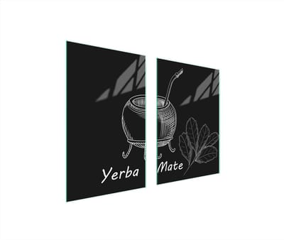TMK ArtDeko - Serie Yerba - Glazen Beschermplaat - Keuken - 65x52 cm