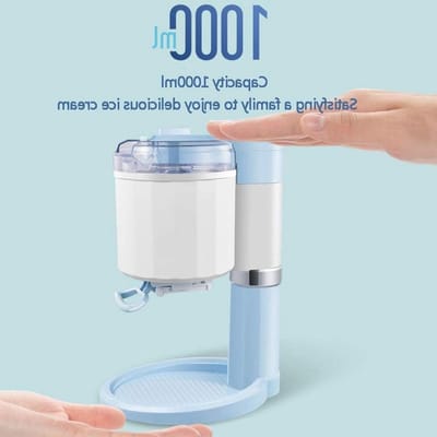 IJsmachine - Softijs Maker - Zelf IJs Maken - Dubbele Roerarmen - 1L Capaciteit - Wit