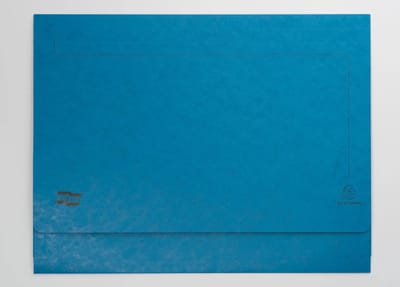 Exacompta 25x Pak van 25 pocketmappen in glanskarton 225g/m2 - 24x32cm voor A3 - Blauw - 4785Z