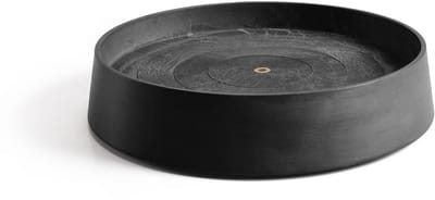 Ecopots Saucer Wheels Oslo - Dark Grey - Ø50 x H10,5 cm - Ronde donkergrijze onderschotel op wielen met waterreservoir