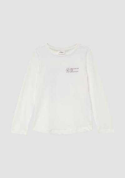 s.Oliver - female - Lange mouw met glitterprint op voor- en achterkant