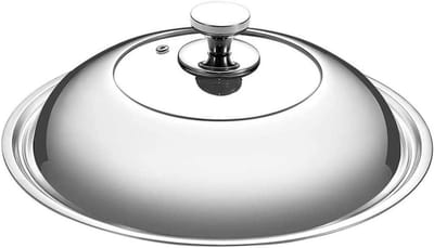 Pannendeksel - Kookdeksel Glas - Koken en Pruttelen - Verdikt Gehard Glas - 30cm - Zilver