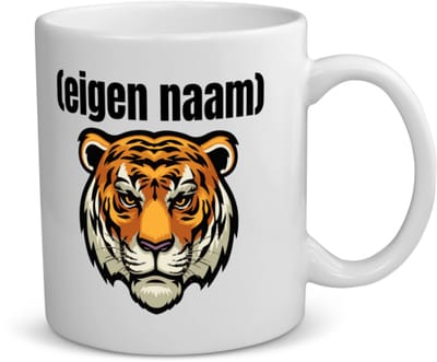 Akyol - tijgerkop met eigen naam koffiemok - theemok - Tijger - dieren liefhebber - iemand die houdt van tijgers - verjaardag - cadeau - kado - geschenk - 350 ML inhoud