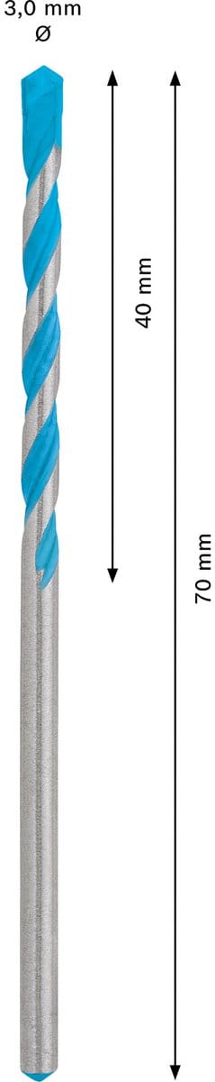 BOSCH EXPERT CYL-9 MultiConstruction - Universele boor - 3 x 40 x 70 mm - Voor beton, metaal, hout en kunststof
